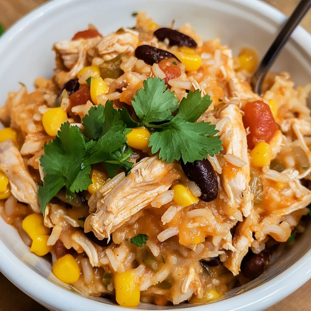 Southwest Crock Pot Chicken and Rice
